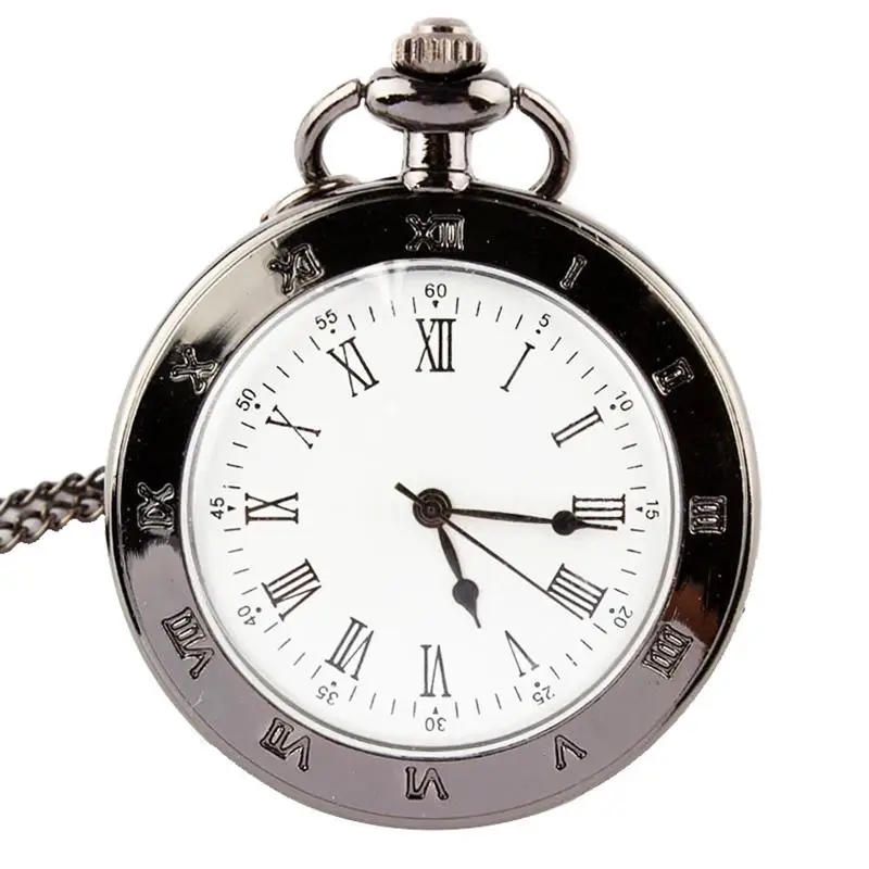Antique Roman Numerals Quartz Pocket Watch Necklace Pendant for Men & Women Simple Fob Watches with Chain Black and White Clock
Antique Roman Numerals Quartz Pocket Watch Necklace Pendant for Men & Women Simple Fob Watches with Chain Black and White Clock
