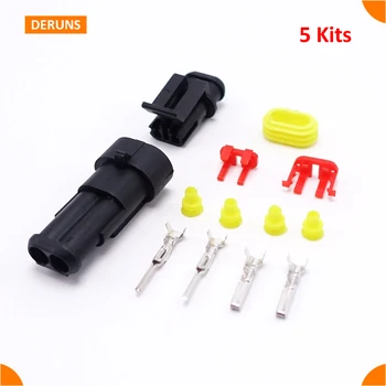 High Quality 5Kits Super Waterproof 2 Pin Ways Female And Male Automotive Wire Connector Plug Set AMP 282080-1 282104-1 
High Quality 5Kits Super Waterproof 2 Pin Ways Female And Male Automotive Wire Connector Plug Set AMP 282080-1 282104-1