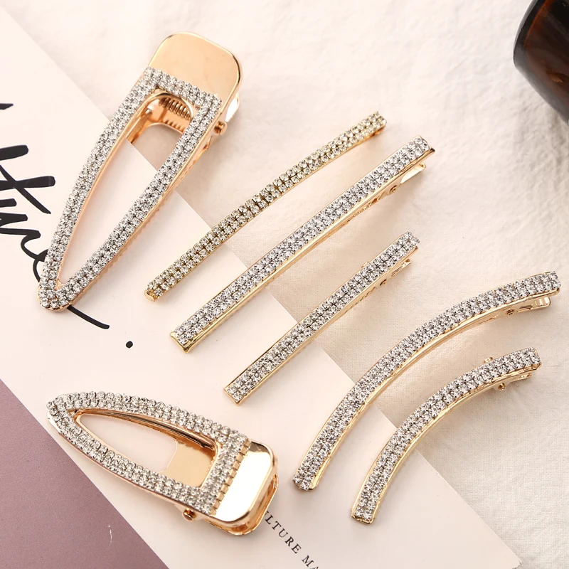 Korean Clips Women Fashion Hair Accessories Metal Crystal Hairpins Lady Simple Hair Clip Barrette Headwear Hair Styling Tool
Korean Clips Women Fashion Hair Accessories Metal Crystal Hairpins Lady Simple Hair Clip Barrette Headwear Hair Styling Tool