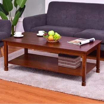 Goplus Wood Coffee Table Rectangle Cocktail Table with Storage Shelf Walnut Modern Home Living Room Furniture Tables HW56278
Goplus Wood Coffee Table Rectangle Cocktail Table with Storage Shelf Walnut Modern Home Living Room Furniture Tables HW56278