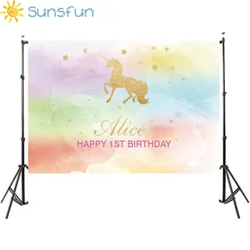 Sunsfun 7X5FT Vinyl Backdrops for Photography Colorful Cute Unicorn Birthday Backgrounds Props 220cm x 150cm
Sunsfun 7X5FT Vinyl Backdrops for Photography Colorful Cute Unicorn Birthday Backgrounds Props 220cm x 150cm
