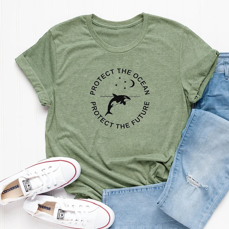 Protect The Ocean Protect The Future T-shirts Fashion Women Short Sleeve Eco Tshirt Summer Crewneck Graphic Tees Tops Drop Ship
Protect The Ocean Protect The Future T-shirts Fashion Women Short Sleeve Eco Tshirt Summer Crewneck Graphic Tees Tops Drop Ship