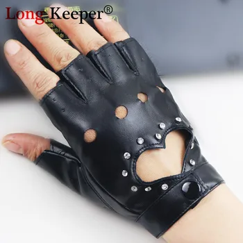 Long Keeper Women Sexy PU Leather Gloves Female Club Rivets Punk Rock Show Half finger Fitness Street Dance Thin Heart Gloves
Long Keeper Women Sexy PU Leather Gloves Female Club Rivets Punk Rock Show Half finger Fitness Street Dance Thin Heart Gloves
