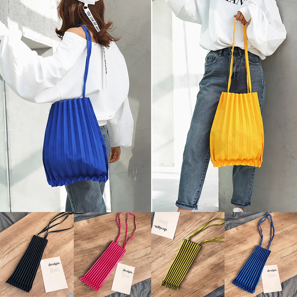 xiniu 2019 Japanese Style Please Pleats Causal Tote Bag Canvas Large Capacity Shoulder Bag vertical-pleats Candy Color #4
xiniu 2019 Japanese Style Please Pleats Causal Tote Bag Canvas Large Capacity Shoulder Bag vertical-pleats Candy Color #4