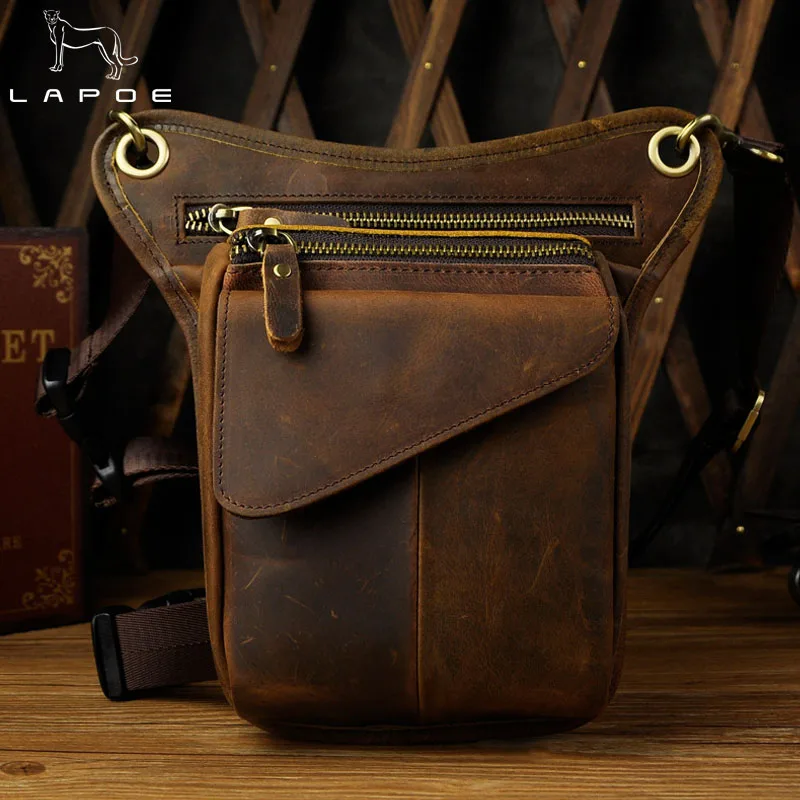 2018 New Vintage Men Waist Bag Multifunction Genuine Leather Waist Packs Fanny Pack Travel Military Leg Bag Motorcycle Thigh Bag
2018 New Vintage Men Waist Bag Multifunction Genuine Leather Waist Packs Fanny Pack Travel Military Leg Bag Motorcycle Thigh Bag