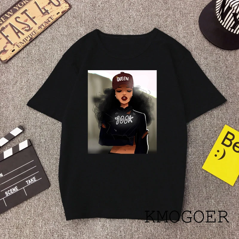 Black Girl Magic Poppin Female T-shirt Queen Melanin Print Harajuku Hip Hop Rock Black Tshirt Summer T Shirt Women Streetwear
Black Girl Magic Poppin Female T-shirt Queen Melanin Print Harajuku Hip Hop Rock Black Tshirt Summer T Shirt Women Streetwear