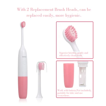 Electric Toothbrush with 2 Replacement Brush Heads Waterproof Sonic Teeth Brush Deep Cleaning
Electric Toothbrush with 2 Replacement Brush Heads Waterproof Sonic Teeth Brush Deep Cleaning