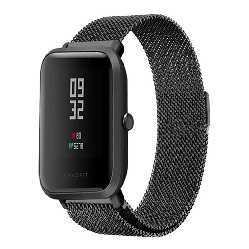 Ollivan Milanese Magnetic Metal Strap For Xiaomi Huami Amazfit Bip BIT PACE Lite Youth Replacement Stainless Steel Watchband (13)