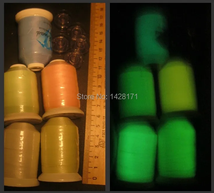 Simthread Brand hot selling 1000m nylon glow in the dark thread embroidery thread with free shipping.
Simthread Brand hot selling 1000m nylon glow in the dark thread embroidery thread with free shipping.