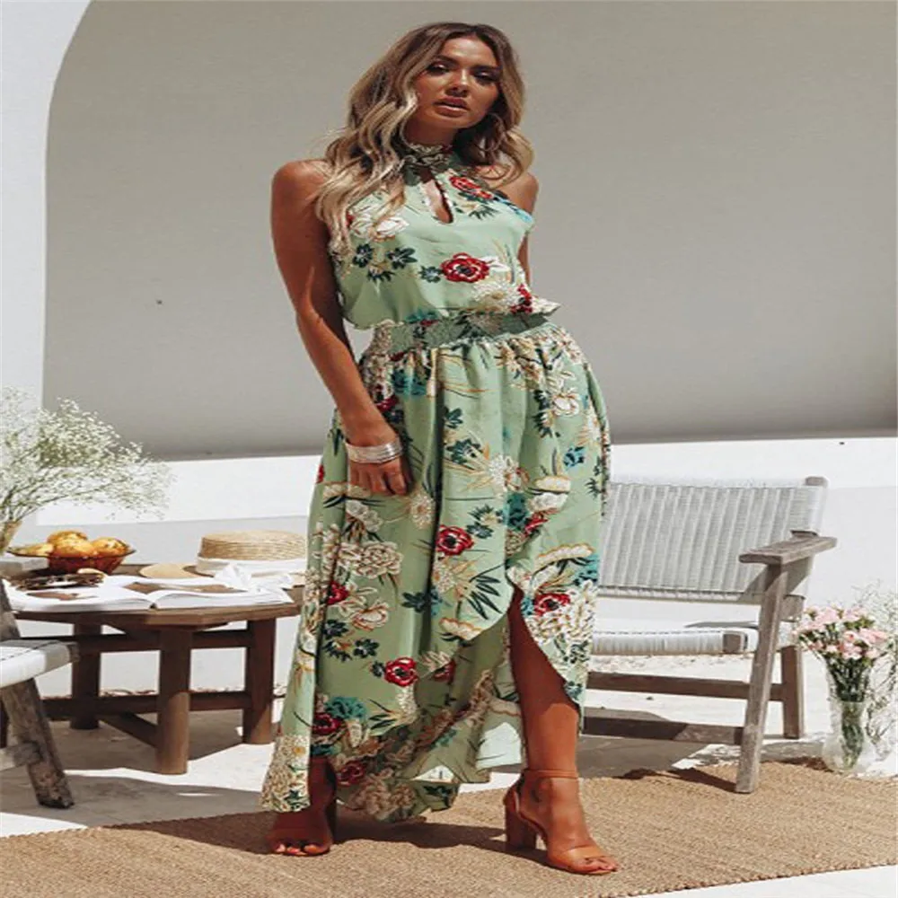 Women's Dress 2019 Fashion Women Boho Floral Long Maxi Dress Sleeveless Evening Party Summer Female Beach Sundress for Women
Women's Dress 2019 Fashion Women Boho Floral Long Maxi Dress Sleeveless Evening Party Summer Female Beach Sundress for Women