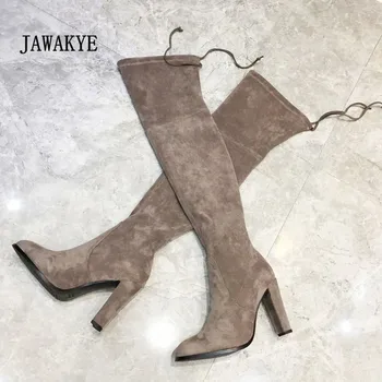New highland Stretch Over The Knee Boots Women Grey Suede Chunky High Heels Shoes Woman Sexy Long Thigh high Boots for women
New highland Stretch Over The Knee Boots Women Grey Suede Chunky High Heels Shoes Woman Sexy Long Thigh high Boots for women