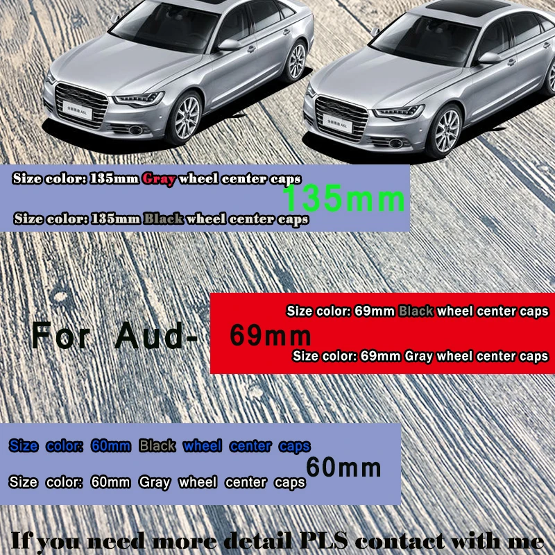4pcs gray black 60mm 61mm 68mm 69mm 77mm 135mm 5 Spoke New Grey Black Wheel Center Caps Hubcap Emble For audi car styling
4pcs gray black 60mm 61mm 68mm 69mm 77mm 135mm 5 Spoke New Grey Black Wheel Center Caps Hubcap Emble For audi car styling