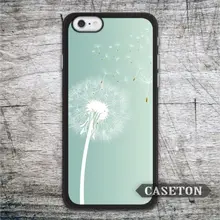 Teal Dandelion Case For iPhone 7 6 6s Plus 5 5s SE 5c and For iPod 5 High Quality Lovely Floral Phone Cover Free Shipping