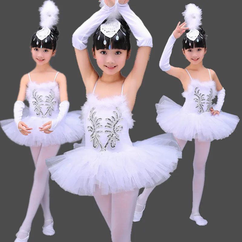 

Professional White Girls Swan Lake Ballet Dresses Ballerina Dancing Costumes For Kids Dance Dress Performance Tutu Dancewear