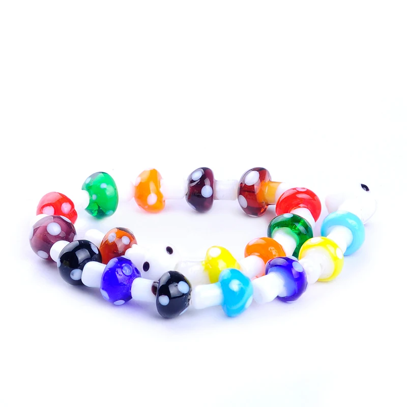 19pcs/string colors mixed mushroom shape lampwork glazed glass beads for bracelet necklace DIY jewelry making
19pcs/string colors mixed mushroom shape lampwork glazed glass beads for bracelet necklace DIY jewelry making
