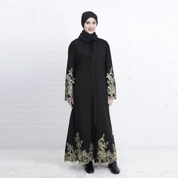 Elegant Muslim Abaya Dress Cardigan Robe Turkish Hijab Islamic Prayer Clothing Long Sleeve V-Neck Lace Casual Dress L411A
Elegant Muslim Abaya Dress Cardigan Robe Turkish Hijab Islamic Prayer Clothing Long Sleeve V-Neck Lace Casual Dress L411A