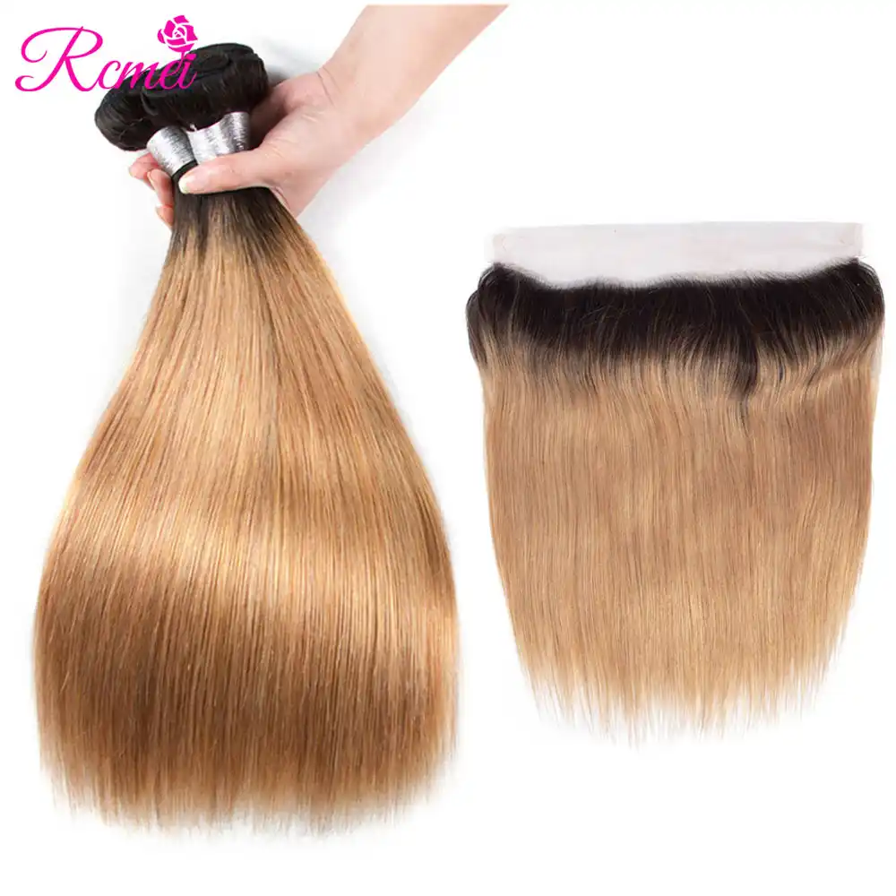 Rcmei Ombre Honey Blonde Brown Wine Red Hair Weave Brazilian