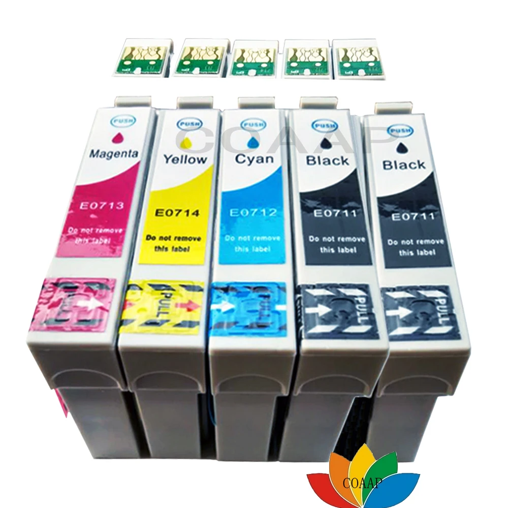 

5x Compatible ink cartridge for Epson Stylus SX110 SX210 SX215 SX218 SX510W SX515W DX 8400 DX 8450 DX 9400F inkjet printers