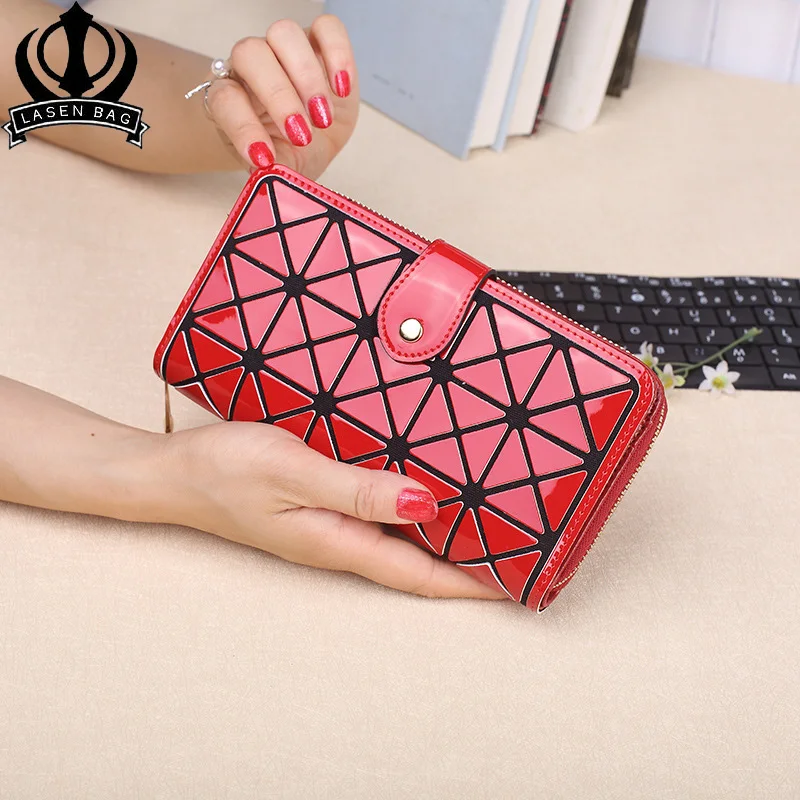 Lasen bag Korean Style Women Fashion Long Clutch Wallet Diamond Lattice Geometry Standard Wallets Long PU Leather Laser Purse
Lasen bag Korean Style Women Fashion Long Clutch Wallet Diamond Lattice Geometry Standard Wallets Long PU Leather Laser Purse