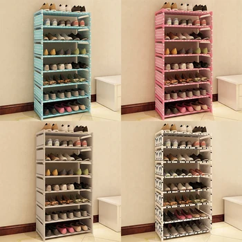 

7 Tier Non-woven Shoe Cabinets Shelves Simple Living Room Home Decorations Debris Storage #236471