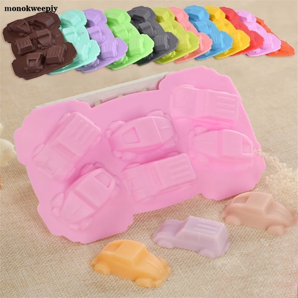 6 Cavity Silicone Car Shaped Soap Mold Kid DIY Birthday Cakes Fondant Cake Mold Chocolate Mould Cake Decorating Tools
6 Cavity Silicone Car Shaped Soap Mold Kid DIY Birthday Cakes Fondant Cake Mold Chocolate Mould Cake Decorating Tools