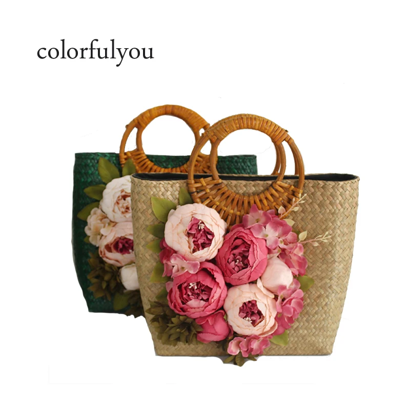 Vintage Style Floral Woven Straw Bag For Women Beach Rattan Handbag With Hard Round Handle Large Capacity Travel Tote Bag
Vintage Style Floral Woven Straw Bag For Women Beach Rattan Handbag With Hard Round Handle Large Capacity Travel Tote Bag