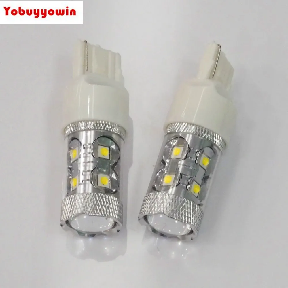 Бесплатная доставка 2 шт./лот 60 Вт 7440 WY21W CREE чипы светодиодные лампы белый туман
