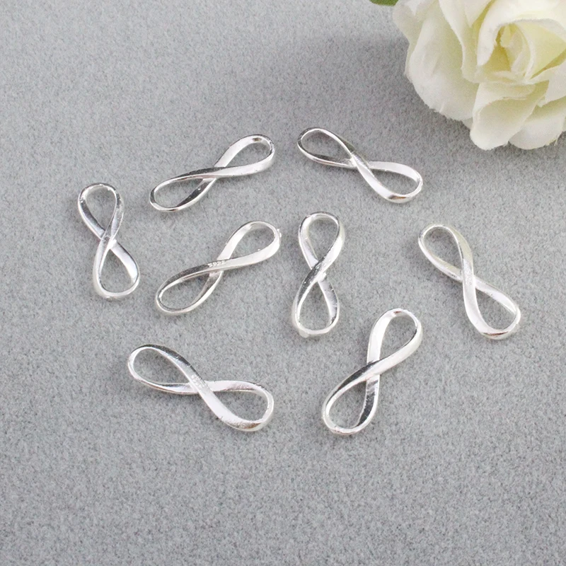 2pc Sterling Silver Small Infinity Connectors,925 Silver Infinity Charms, Shiny Silver Infinity Connectors for Bracelet Necklace
2pc Sterling Silver Small Infinity Connectors,925 Silver Infinity Charms, Shiny Silver Infinity Connectors for Bracelet Necklace