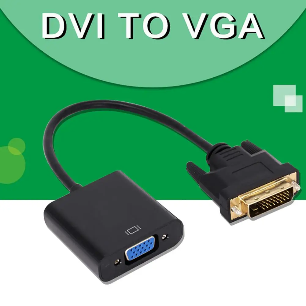1080p DVI-D 24+1 Pin Male to VGA 15Pin Female Active Cable Adapter Converter 2019
1080p DVI-D 24+1 Pin Male to VGA 15Pin Female Active Cable Adapter Converter 2019
