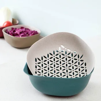 Plastic Double Layered Colander Detachable for Fruit Vegetable Cleaning Washing Drain Basket Creative Net Kitchen Tool
Plastic Double Layered Colander Detachable for Fruit Vegetable Cleaning Washing Drain Basket Creative Net Kitchen Tool