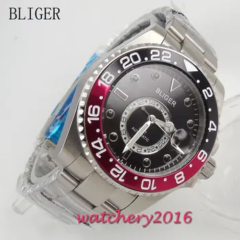 43mm Bliger Black dial gmt Luminous Hands Date Sapphire Crystal Deployment band Automatic movement Mechanical Mens Wristwatch
43mm Bliger Black dial gmt Luminous Hands Date Sapphire Crystal Deployment band Automatic movement Mechanical Mens Wristwatch