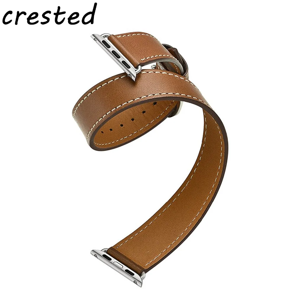 Double tour leather watch strap for apple watch band 38mm 42mm & Genuine Leather wacthband strap for IWATCH series 3/2/1 belt
Double tour leather watch strap for apple watch band 38mm 42mm & Genuine Leather wacthband strap for IWATCH series 3/2/1 belt
