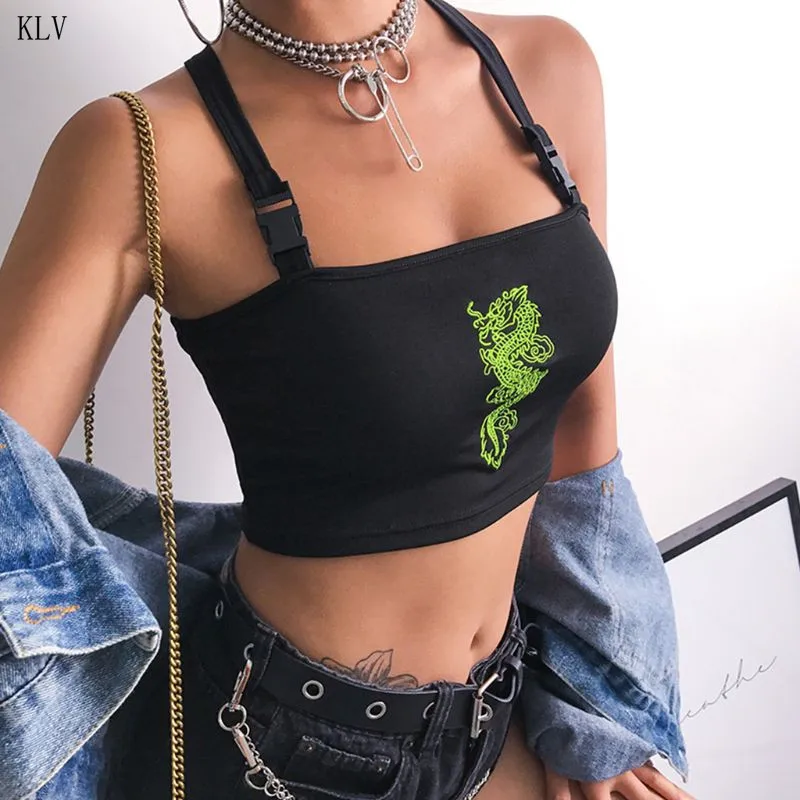 Womens Sexy Chinese Dragon Embroidery Crop Tube Top Quick Release Buckle Criss Cross Strappy Vest Sleeveless Camisole
Womens Sexy Chinese Dragon Embroidery Crop Tube Top Quick Release Buckle Criss Cross Strappy Vest Sleeveless Camisole