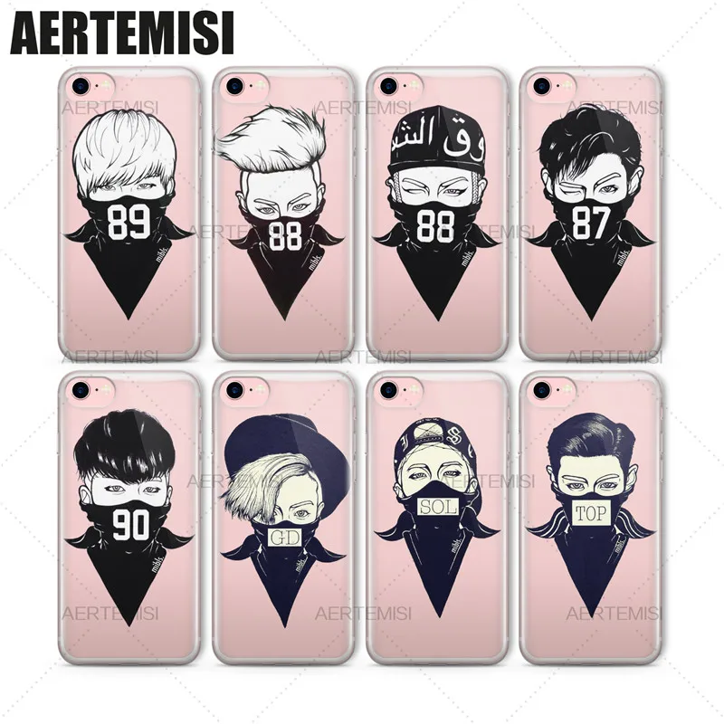 Aertemisi Phone Cases Bigbang T.O.P. Taeyang G-Dragon Daesung Seungri Clear TPU Case Cover for iPhone 5 5s SE 6 6s 7 Plus
Aertemisi Phone Cases Bigbang T.O.P. Taeyang G-Dragon Daesung Seungri Clear TPU Case Cover for iPhone 5 5s SE 6 6s 7 Plus