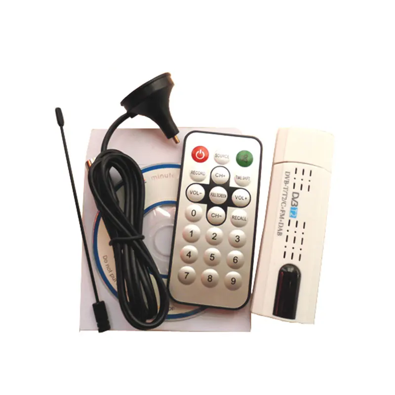 Digital Antenna USB 2.0 HDTV TV Remote Tuner Recorder&Receiver for DVB-T2/DVB-T/DVB-C/FM/DAB for Laptop with Remote TV Stick
Digital Antenna USB 2.0 HDTV TV Remote Tuner Recorder&Receiver for DVB-T2/DVB-T/DVB-C/FM/DAB for Laptop with Remote TV Stick