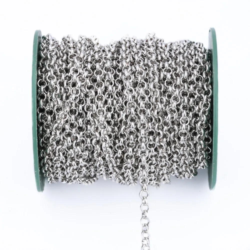 5mters/lot 2.5mm 3mm 3.2mm Metal Necklace Bracelet Chains Bulk Gold/Silver Color Rolo Chains For DIY Jewelry Making Finding
5mters/lot 2.5mm 3mm 3.2mm Metal Necklace Bracelet Chains Bulk Gold/Silver Color Rolo Chains For DIY Jewelry Making Finding