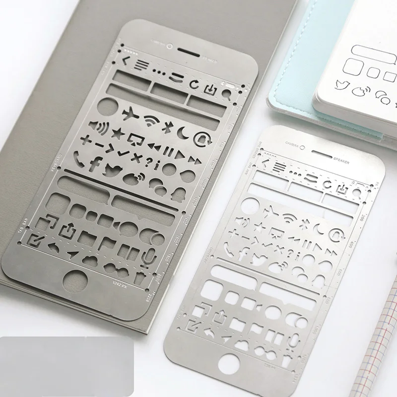 XF20 1X Useful Phone Design Hollow Metal Drawing Picture Graffiti Template Ruler Study Stationery School Office Supply
XF20 1X Useful Phone Design Hollow Metal Drawing Picture Graffiti Template Ruler Study Stationery School Office Supply