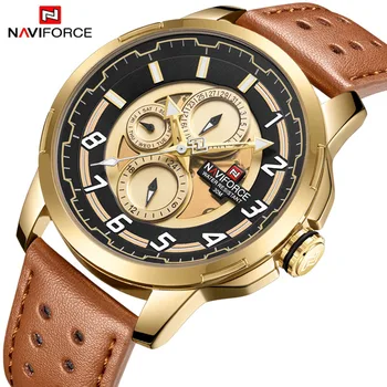 Top Luxury Brand NAVIFORCE Business Fashion Retro Design Leather Band Alloy Quartz Watches Men Sport Watches Relogio Masculino
Top Luxury Brand NAVIFORCE Business Fashion Retro Design Leather Band Alloy Quartz Watches Men Sport Watches Relogio Masculino