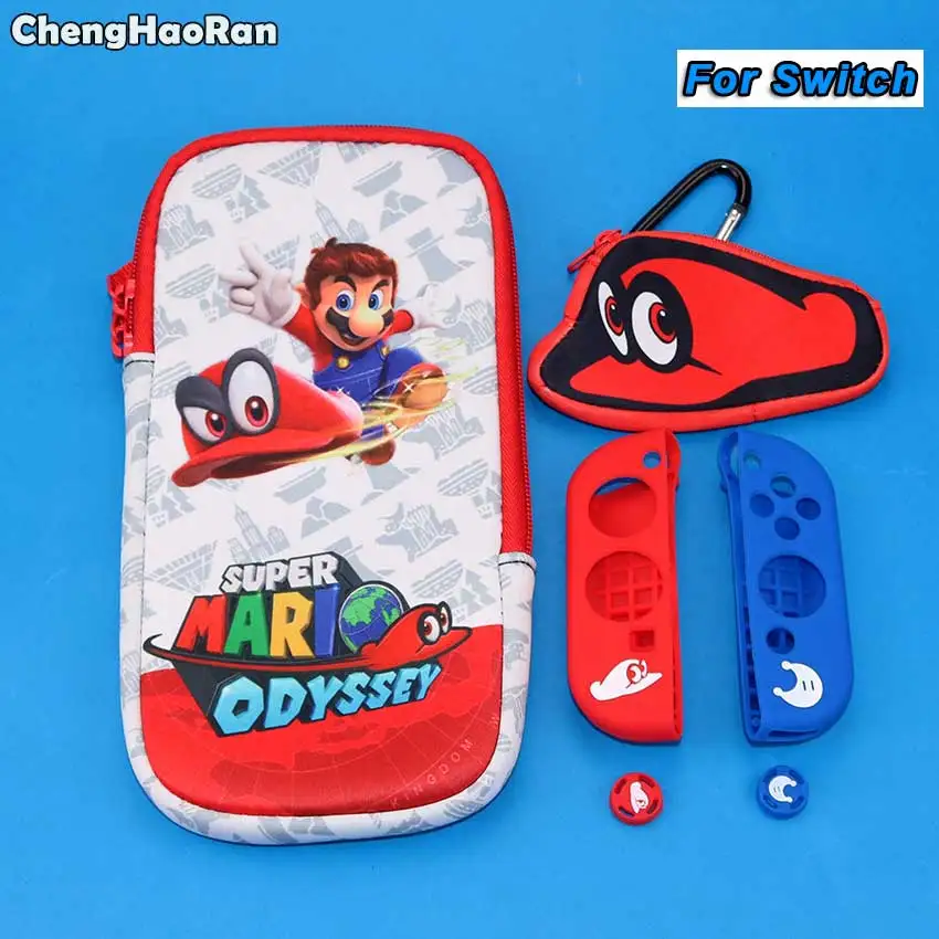 ChengHaoRan 6 в 1 для консоли nintendo Switch мягкая сумка хранения + силиконовый чехол
