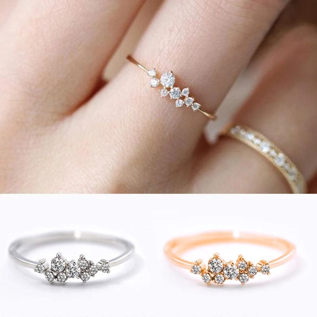 Jewelry Strass Crystal Opal Rings Different Size Hot Sale Electroplated Nine Ring Elegant Fashion Women's Finger Ring
Jewelry Strass Crystal Opal Rings Different Size Hot Sale Electroplated Nine Ring Elegant Fashion Women's Finger Ring