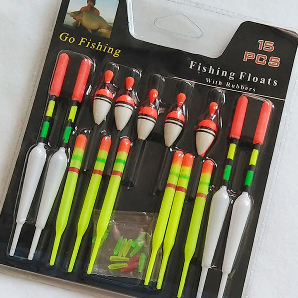 15pcs Carp Fishing Floats Set Buoy Bobber Stick For Fish Tackle Vertical Fishing Float Buoy for Fishing Accessories
15pcs Carp Fishing Floats Set Buoy Bobber Stick For Fish Tackle Vertical Fishing Float Buoy for Fishing Accessories