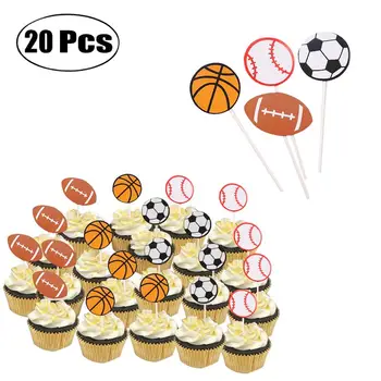 FunPa 20PCS Cake Topper Creative Basketball Soccer Baseball Cake Flag Cake Decoration For Birthday Party
FunPa 20PCS Cake Topper Creative Basketball Soccer Baseball Cake Flag Cake Decoration For Birthday Party