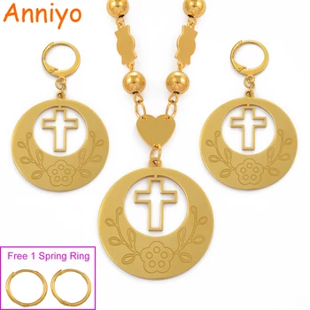 Anniyo Flower Cross Jewelry Sets Pendant Beads Necklaces Earrings for Women Guam Hawaii Marshall Micronesia Habesha Gift #078221
Anniyo Flower Cross Jewelry Sets Pendant Beads Necklaces Earrings for Women Guam Hawaii Marshall Micronesia Habesha Gift #078221