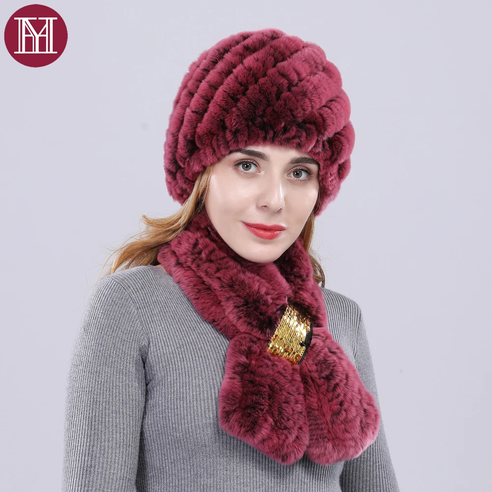 winter women real rex rabbit fur hat and scarf 2 piece set handmade knit genuine rabbit fur caps brand fashion fullness warm
winter women real rex rabbit fur hat and scarf 2 piece set handmade knit genuine rabbit fur caps brand fashion fullness warm