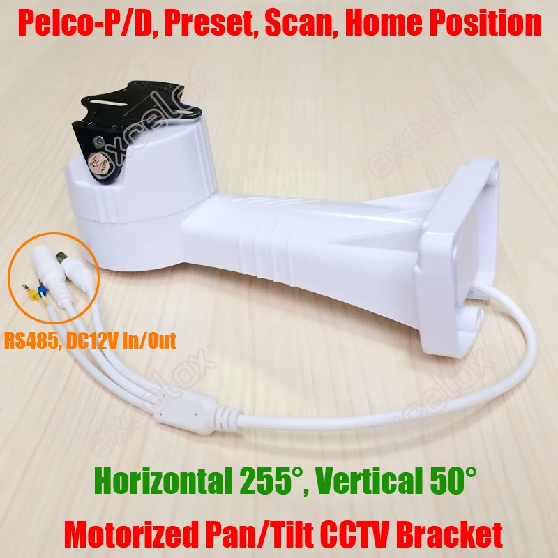Motorized Auto Pan Tilt CCTV Camera Bracket RS485 Preset Scanner P/T Horizontal Vertical Rotation Outdoor Waterproof Support
Motorized Auto Pan Tilt CCTV Camera Bracket RS485 Preset Scanner P/T Horizontal Vertical Rotation Outdoor Waterproof Support