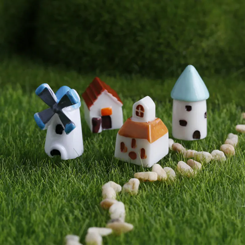 4 шт Смола бонсай ремесло растение суккулент миниатюрные садовые украшения | Дом