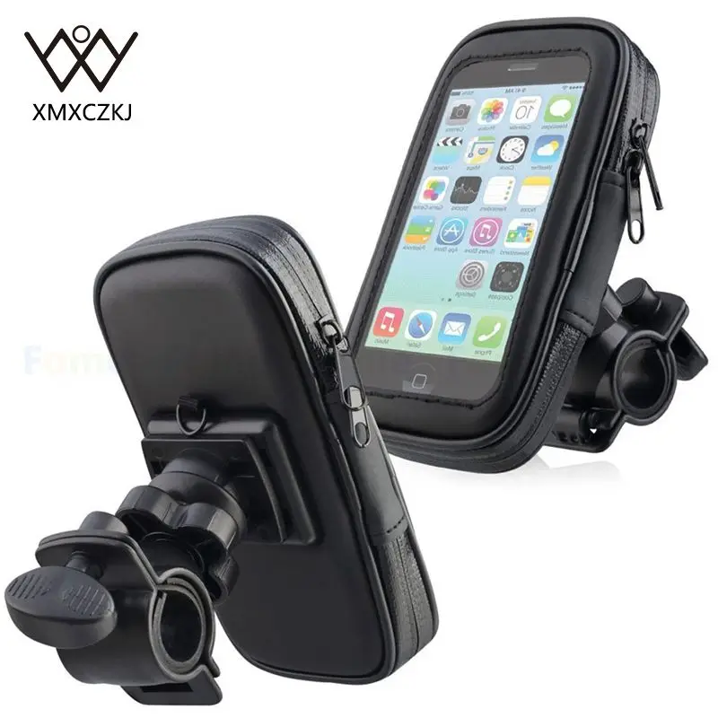 Bike Bicycle Motorcycle Holder with Waterproof Case Bag Handlebar Mount phone Holders Stand For iPhone Samsung Note3/4/5 GPS 20