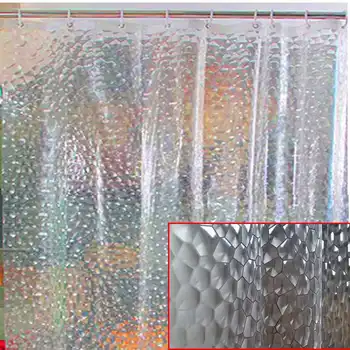 Transparent 3D EVA Shower Curtains Water Cube Design Curtain Bathroom Waterproof Fabric 180 CM 
Transparent 3D EVA Shower Curtains Water Cube Design Curtain Bathroom Waterproof Fabric 180 CM