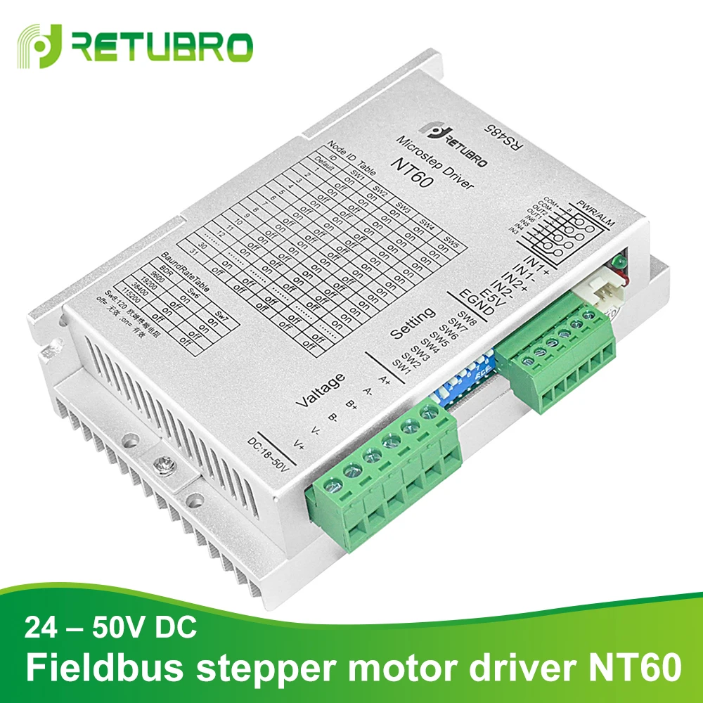 RS485 Modbus High-performance Stepper Driver Nema 24 NT60 Speed Control with S type acceleration and deceleration command
RS485 Modbus High-performance Stepper Driver Nema 24 NT60 Speed Control with S type acceleration and deceleration command