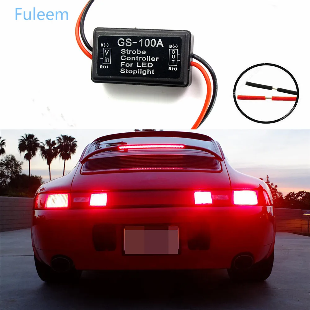 Fuleem GS-100A Car Truck LED Brake Stop Light Flash Strobe Controller Flasher Module
Fuleem GS-100A Car Truck LED Brake Stop Light Flash Strobe Controller Flasher Module